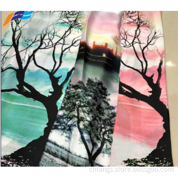 Elegant Polyester Printed Textiles Abaya Dress Satin Fabric